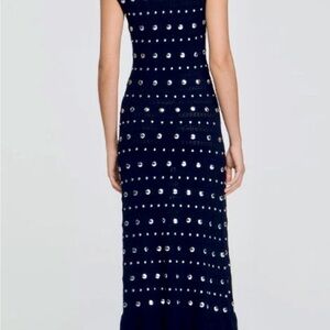 🌺🌺 SANDRO VENUS Elegant Black student Maxi Dress